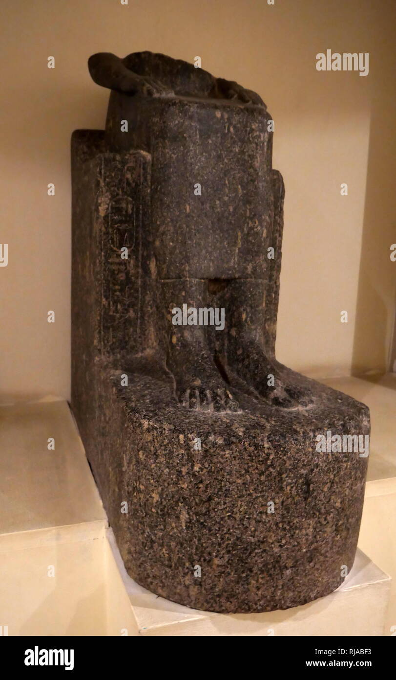 Statue of Princess Amenrdis 25th dynasty; Granite; Luxor Temple; Egypt. Amenrdis I (Hatneferumut), was a God's Wife of Amun during the 25th Dynasty of ancient Egypt. Originating from the Kingdom of Kush, she was the daughter of Pharaoh Kashta and Queen Pebatjma, and was later adopted by Shepenupet I. She went on to rule as high priestess, and has been shown in several artefacts from the period. Stock Photo