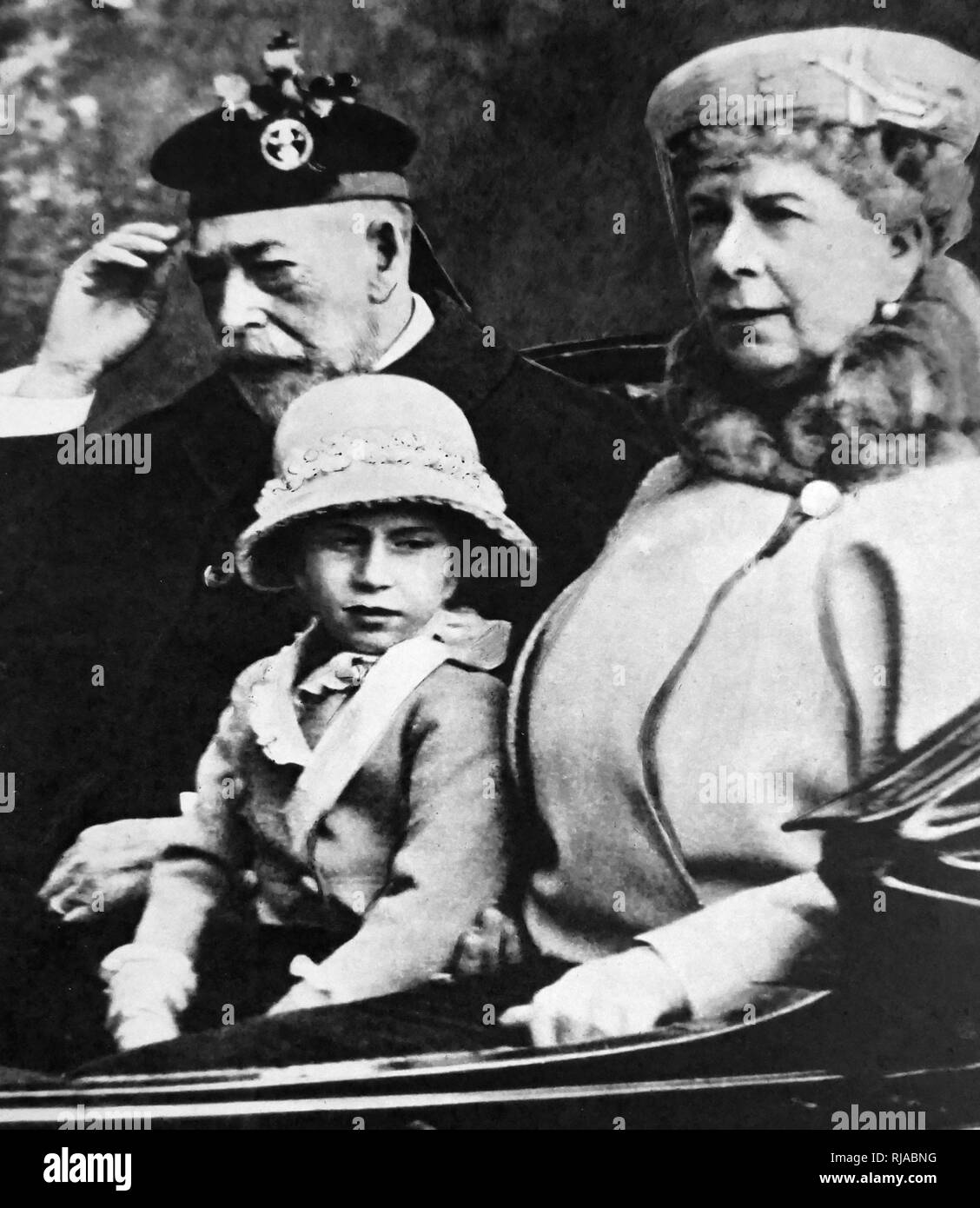 King George V And Queen Mary Celebrate Their Silver Jubilee With Princess Elizabeth Later Queen Elizabeth Ii 1935 Stock Photo Alamy