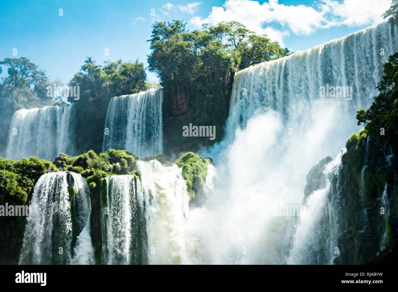 The Amazing waterfalls of Iguazu in Brazil Stock Photo