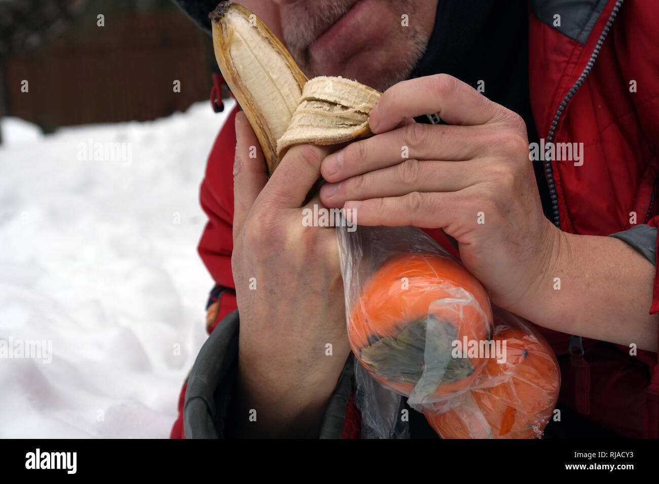 Banana skin peeling hi-res stock photography and images - Alamy