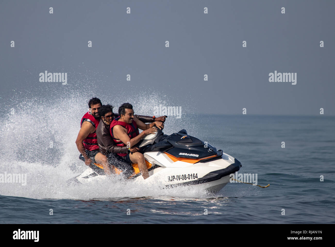 Water sports in India Kokan Stock Photo Alamy