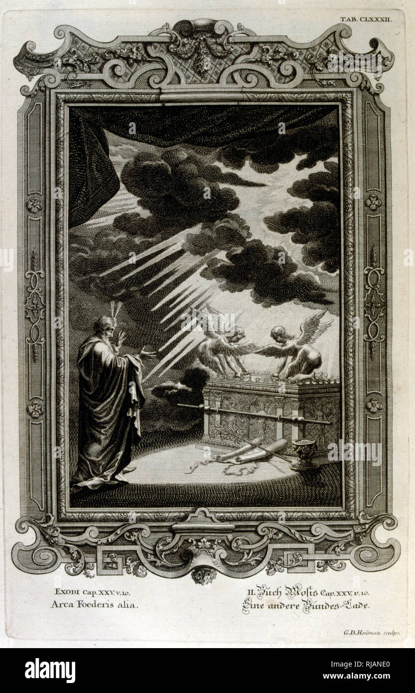 Holy Ark of the Covenant; From Physique sacree, ou Histoire-naturelle de la Bible, 1732-1737, by Johann Jakob Scheuchzer (1672 - 1733), a Swiss scholar born at Zurich Stock Photo