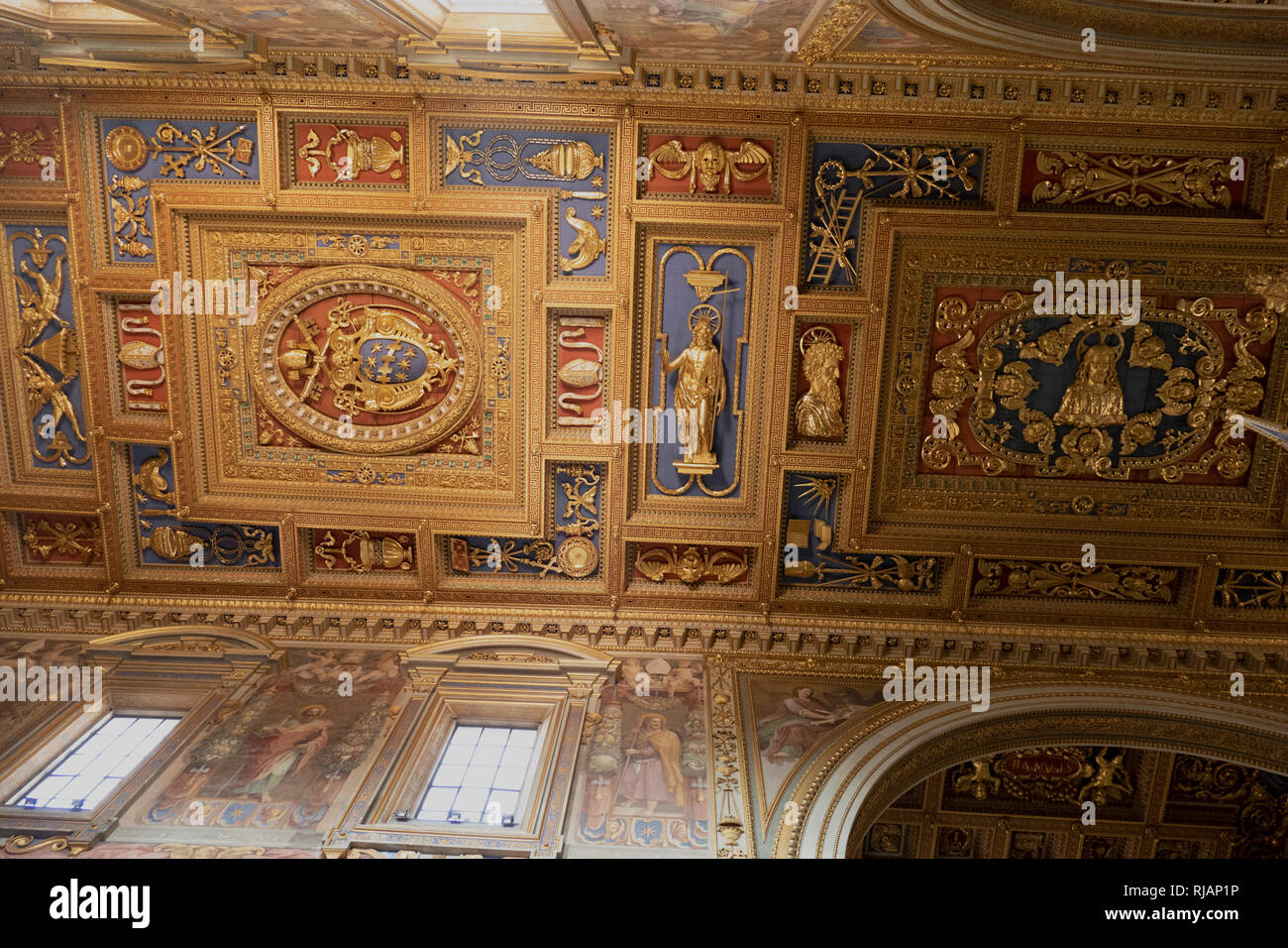 Ceiling of Archbasilica of St. John Lateran, Cathedral of the Most Holy ...