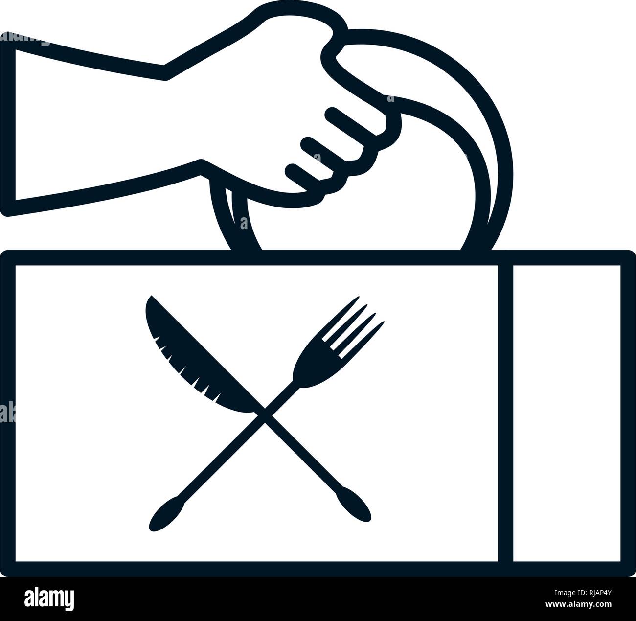 Delivery Food Box Icon Vector Illustration Design Stock Vector Image Art Alamy