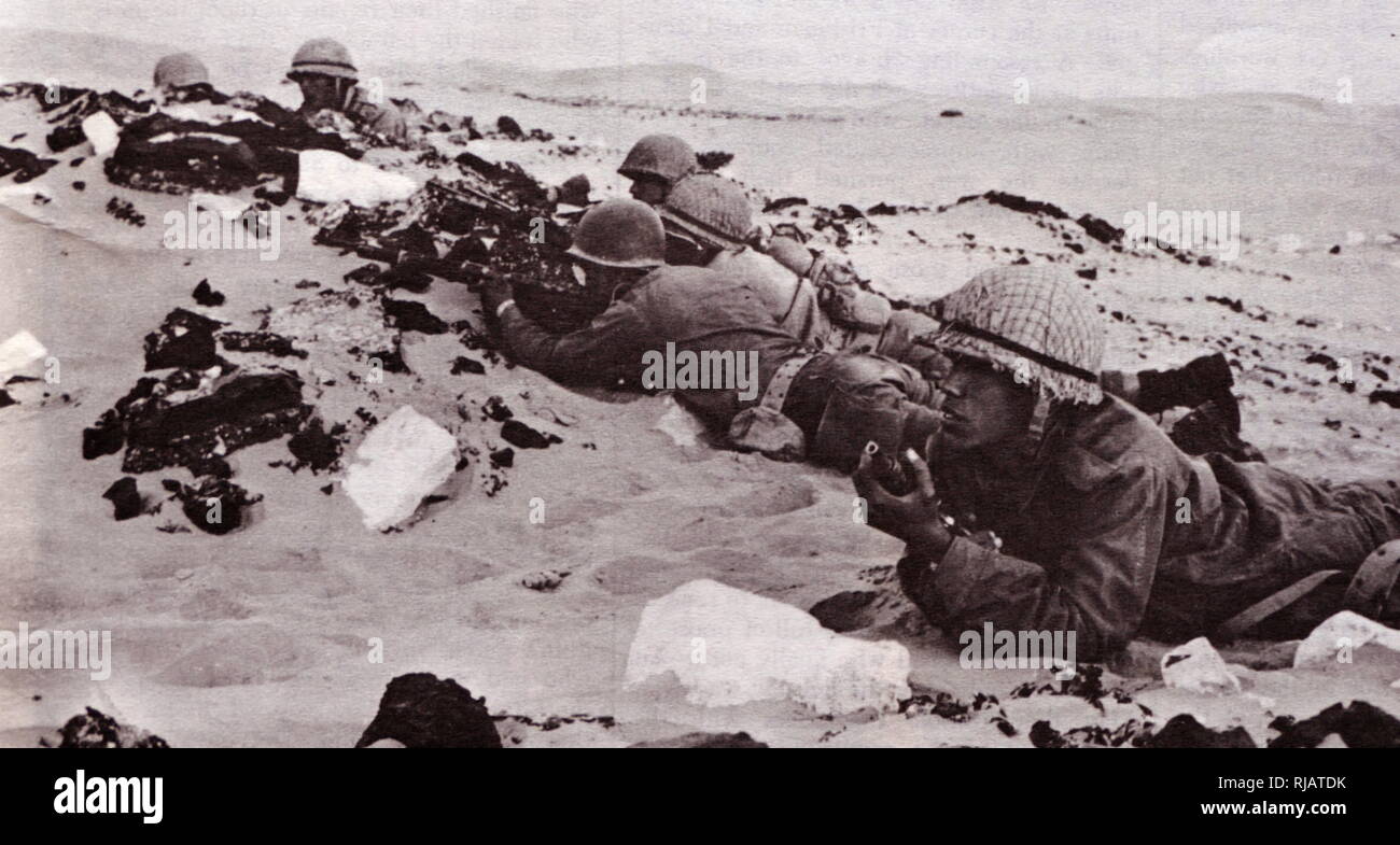 Israeli army in action in the Sinai Peninsula during the Six Day War 1967 Stock Photo
