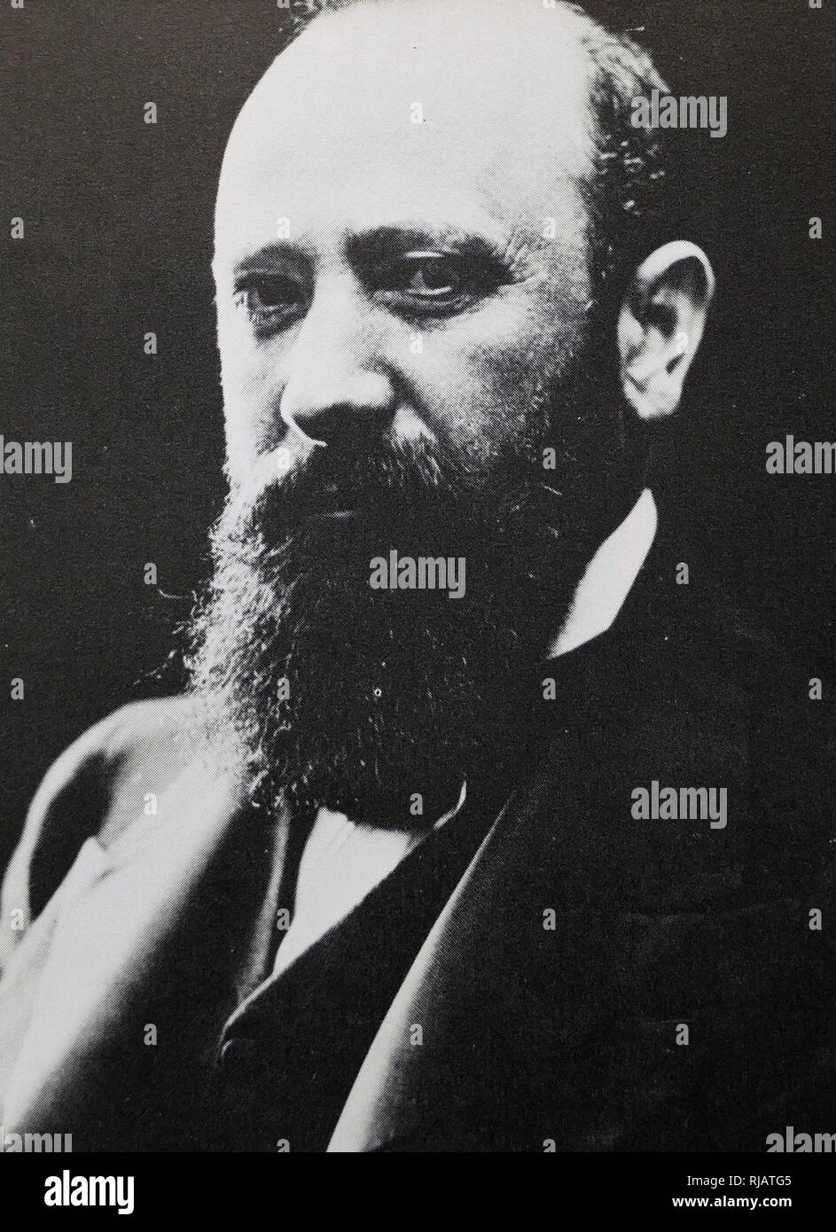 David Wolffsohn (1856 – 1914); Lithuanian, Jewish businessman and prominent early Zionist. President of the Zionist Organization. Wolffsohn accompanied Theodor Herzl in his travels to the Palestine and Istanbul. Stock Photo