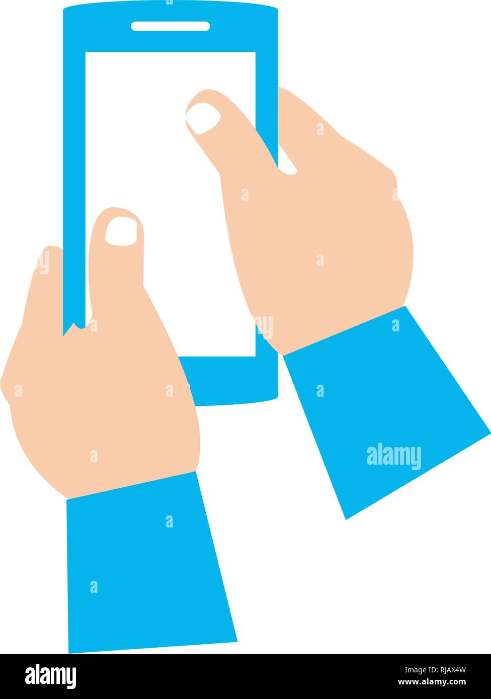 hands using smartphone device vector illustration design Stock Vector ...