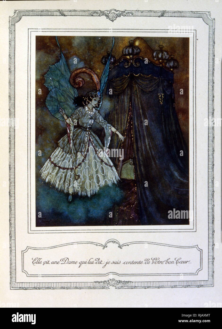 Cinderella (1910) by Edmund Dulac (1882 – 1953), French-born, British naturalised magazine illustrator, book illustrator Stock Photo