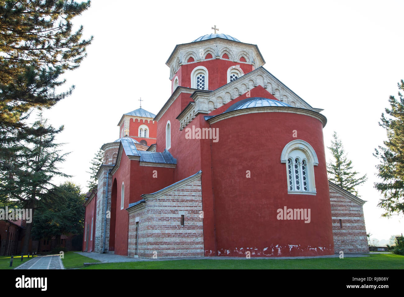 Zica monastery - Orthodox Church monastery in Serbia Stock Photo