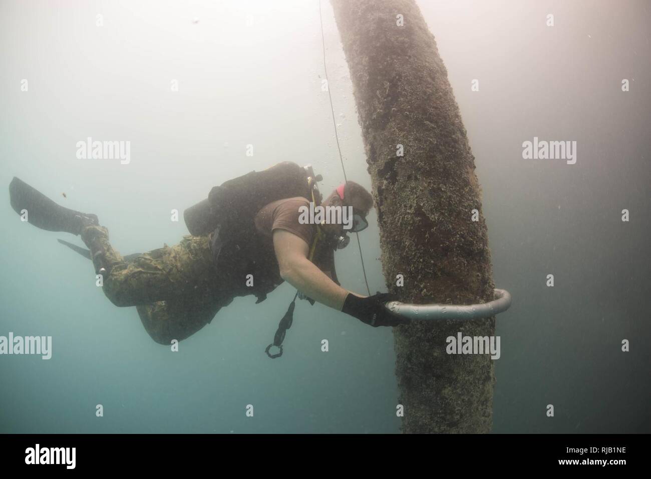 Petty Officer 1st Class David Miller, assigned to Underwater