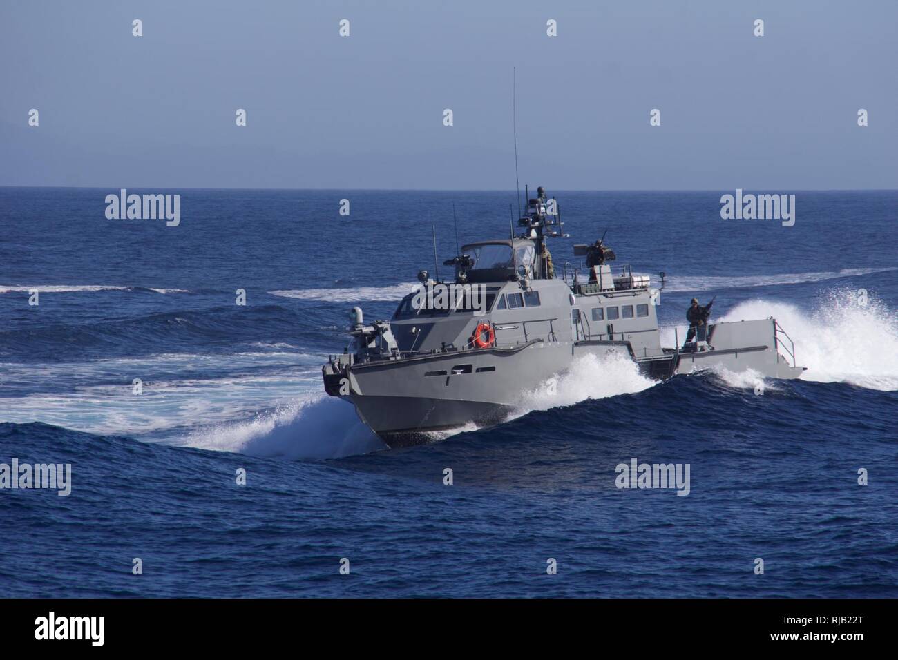 PACIFIC OCEAN (Nov. 4, 2016) A U.S. Navy Mark VI patrol boat wards off