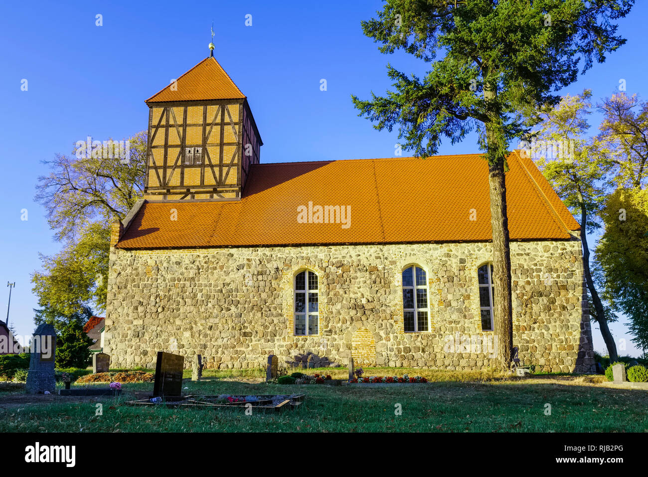 Church Gandenitz, Brandenburg, Germany Stock Photo Alamy
