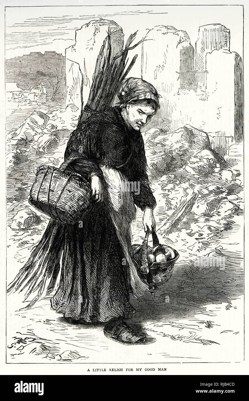 Streets seller - relish 1871 Stock Photo