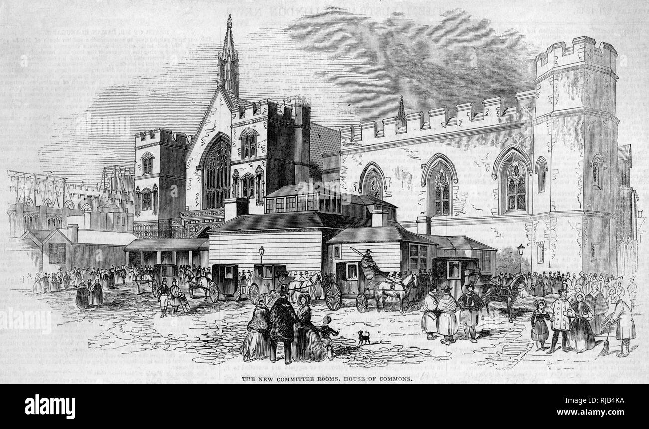 Railway committee rooms, Westminster Hall 1846 Stock Photo Alamy
