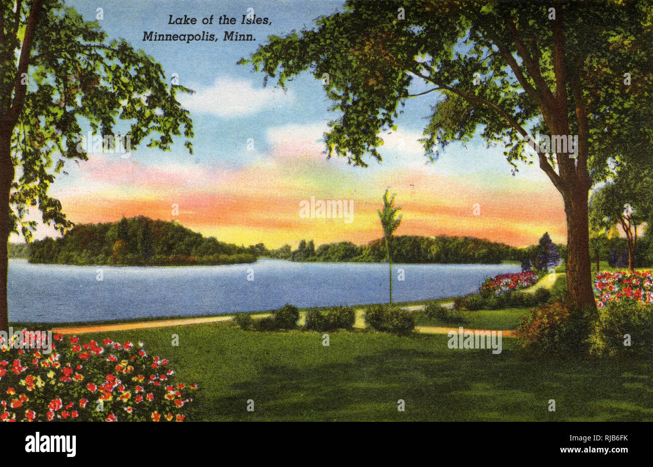 Minneapolis, Minnesota, USA - Lake of the Isles Stock Photo