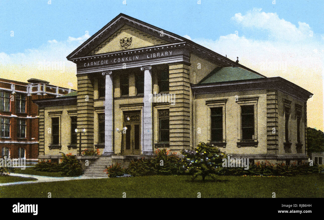 Ashtabula, Ohio, USA - Carnegie Conklin Library Stock Photo