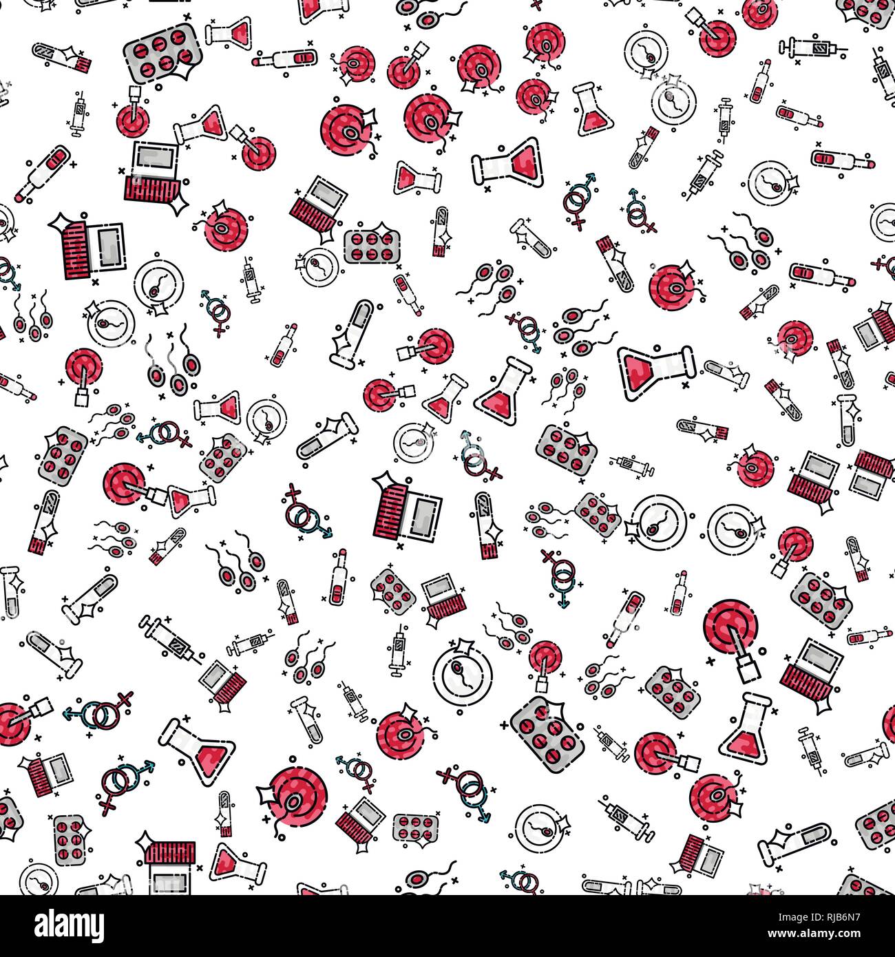 Colored artificial insemination pattern. Vector illustration, EPS 10 Stock Vector