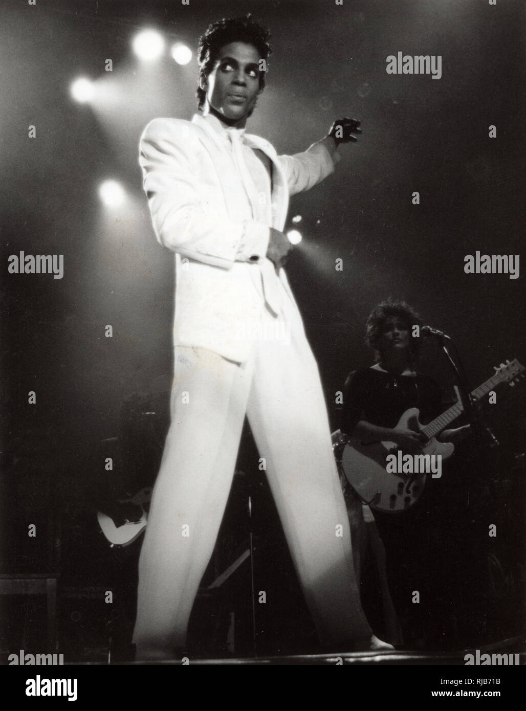 Pop Superstar Prince performing live on stage - Parade Tour Stock Photo