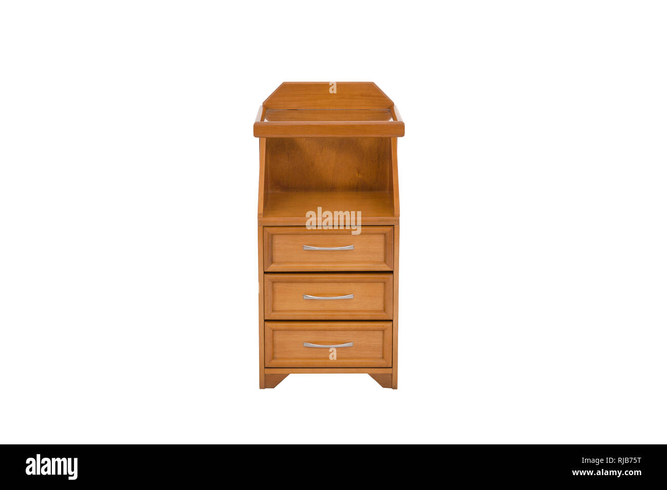 Wooden chest of drawers isolated on white background Stock Photo - Alamy