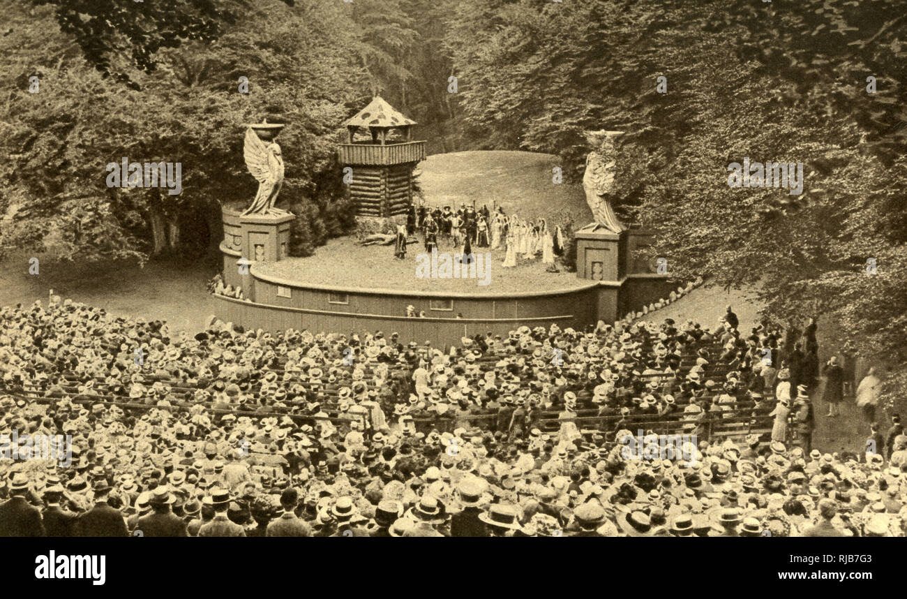 Open air theatre in the deer park, Copenhagen, Denmark Stock Photo