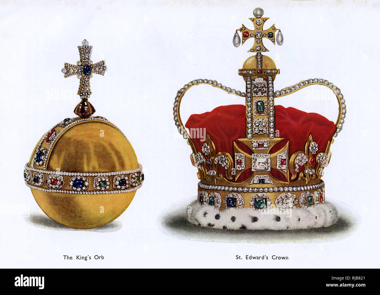 The King's Orb and St Edward's Crown The Crown Jewels Stock Photo Alamy