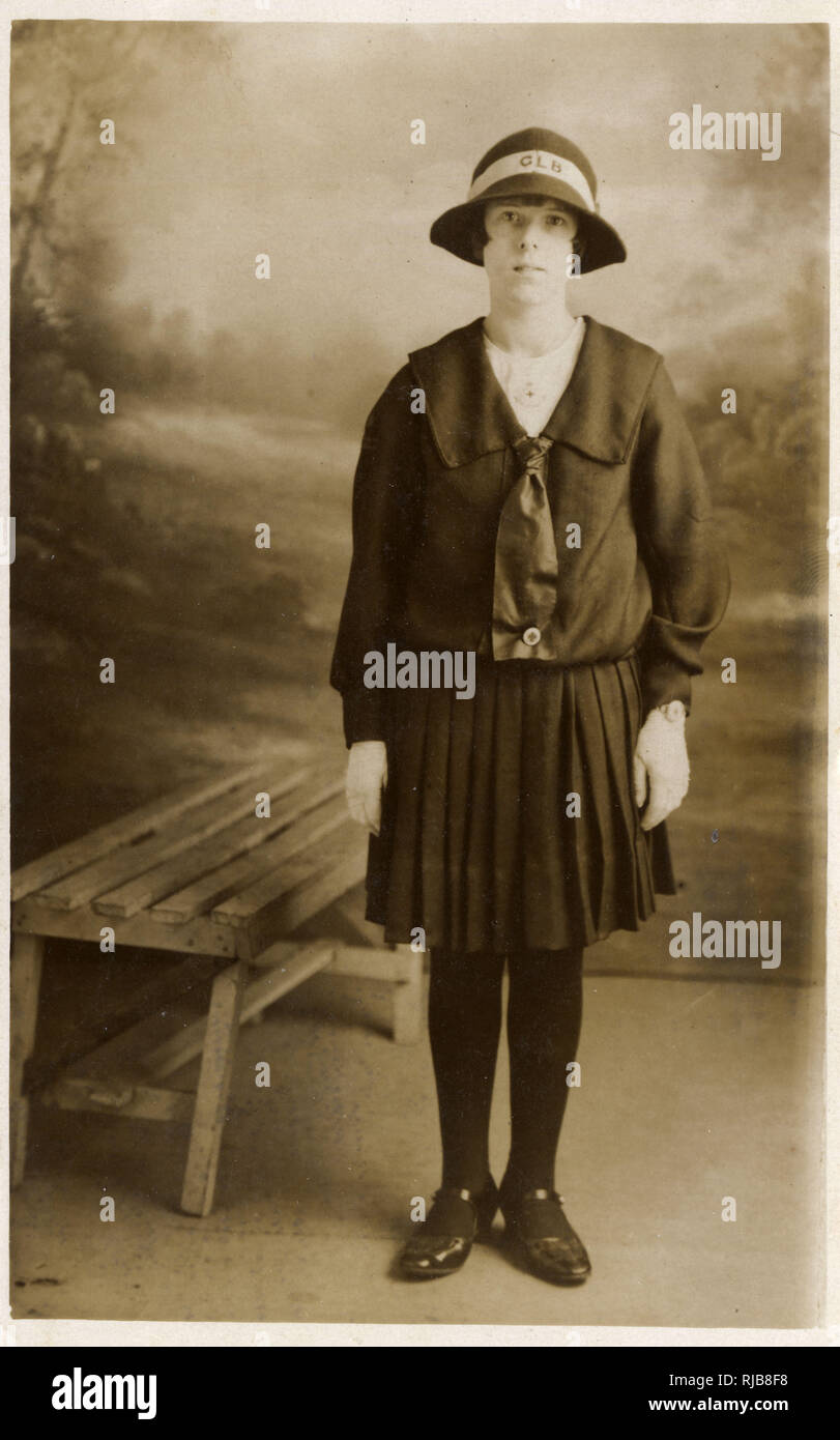 Young woman in Girls' Life Brigade uniform Stock Photo