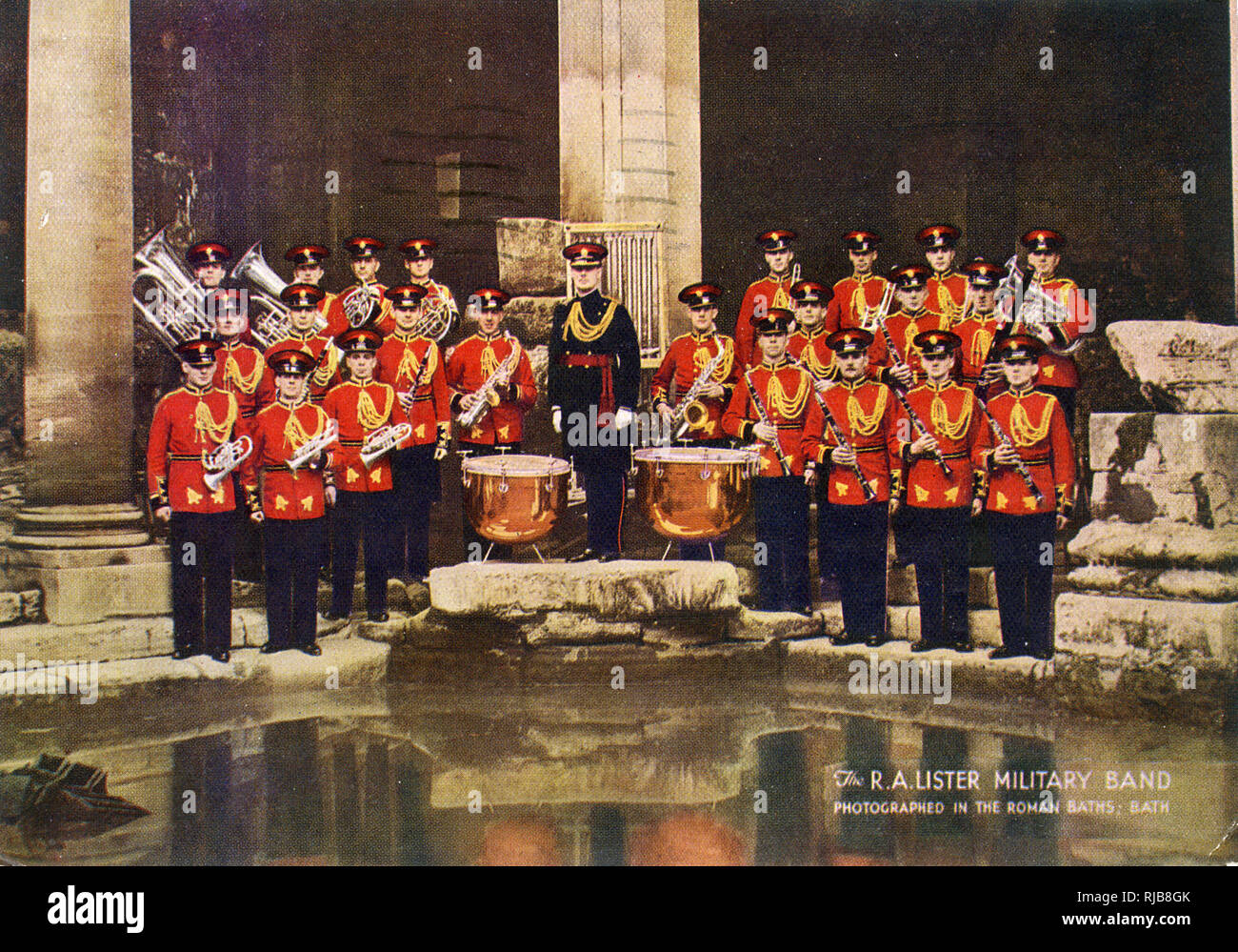 R A Lister Military Band, Roman Baths, Bath Stock Photo