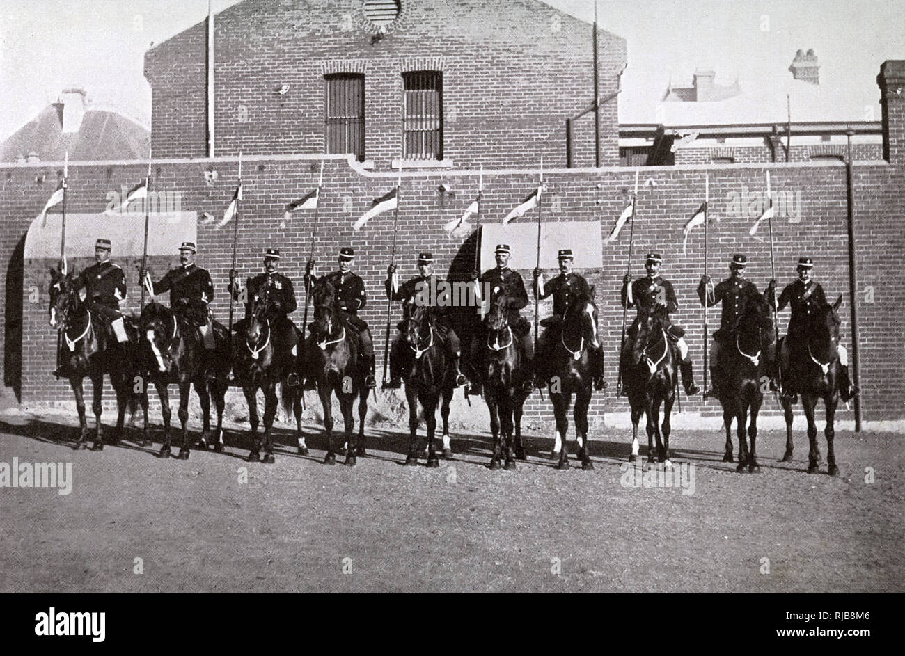 Mounted police, HQ Barracks, Perth, West Australia Stock Photo