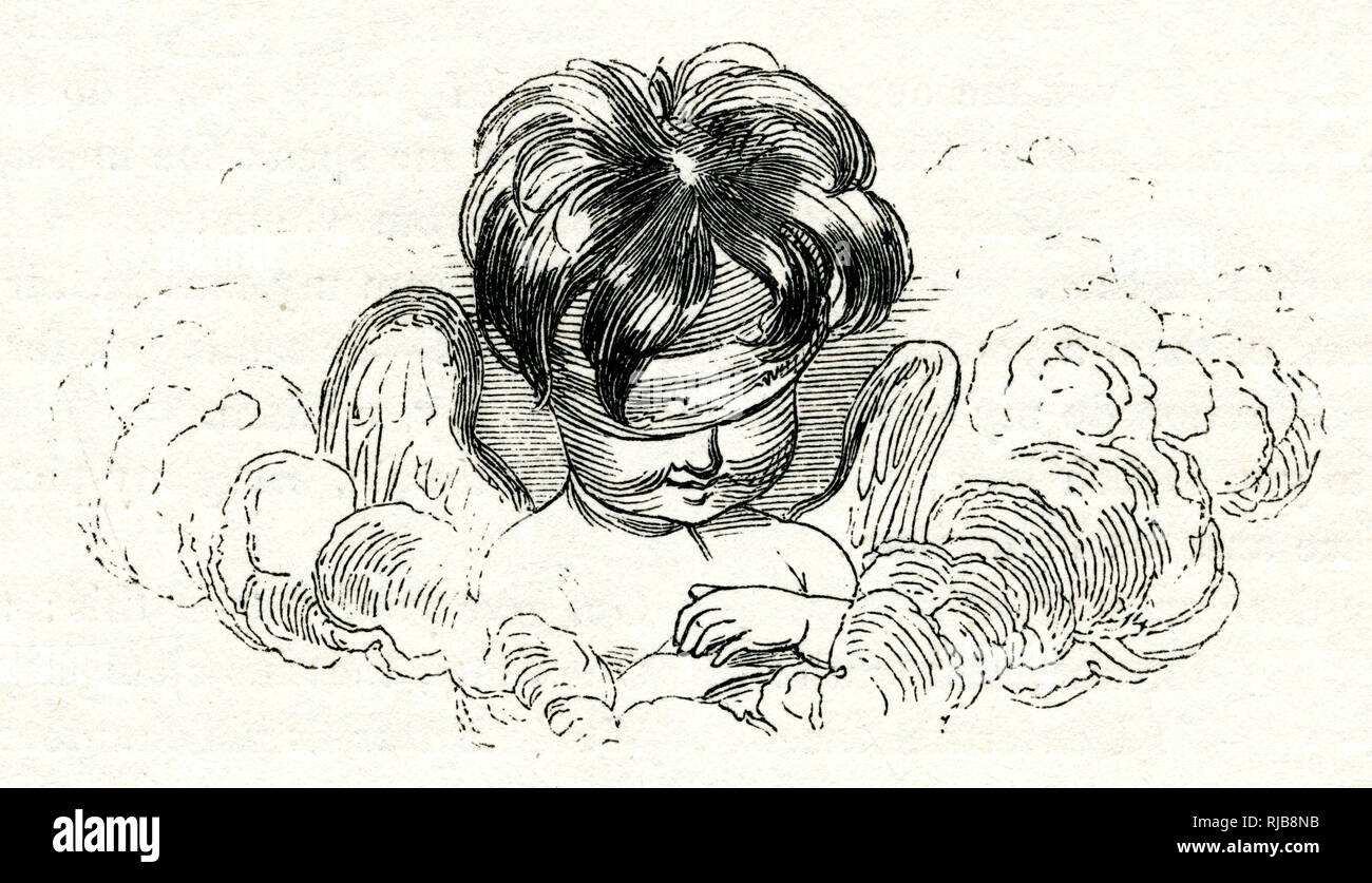 Illustration by Kenny Meadows to Two Gentlemen of Verona, by William  Shakespeare. A blindfolded Cupid -- love is blind Stock Photo - Alamy