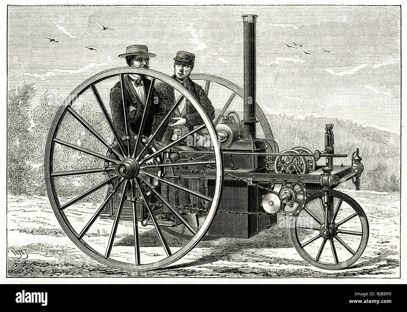 Steam carriage, Palmer system 1886 Stock Photo