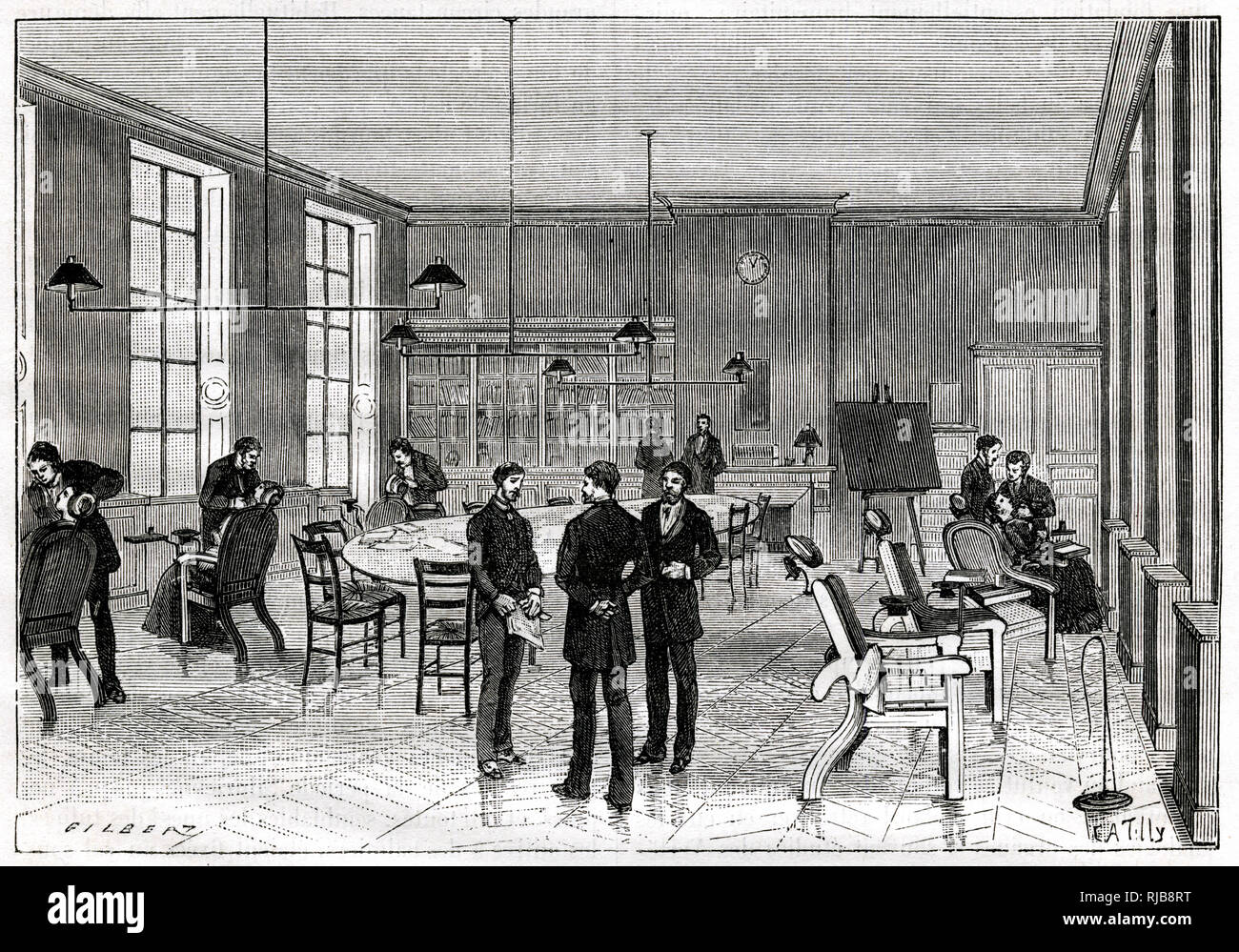 Large operating room, Dental School, Paris, France 1885 Stock Photo