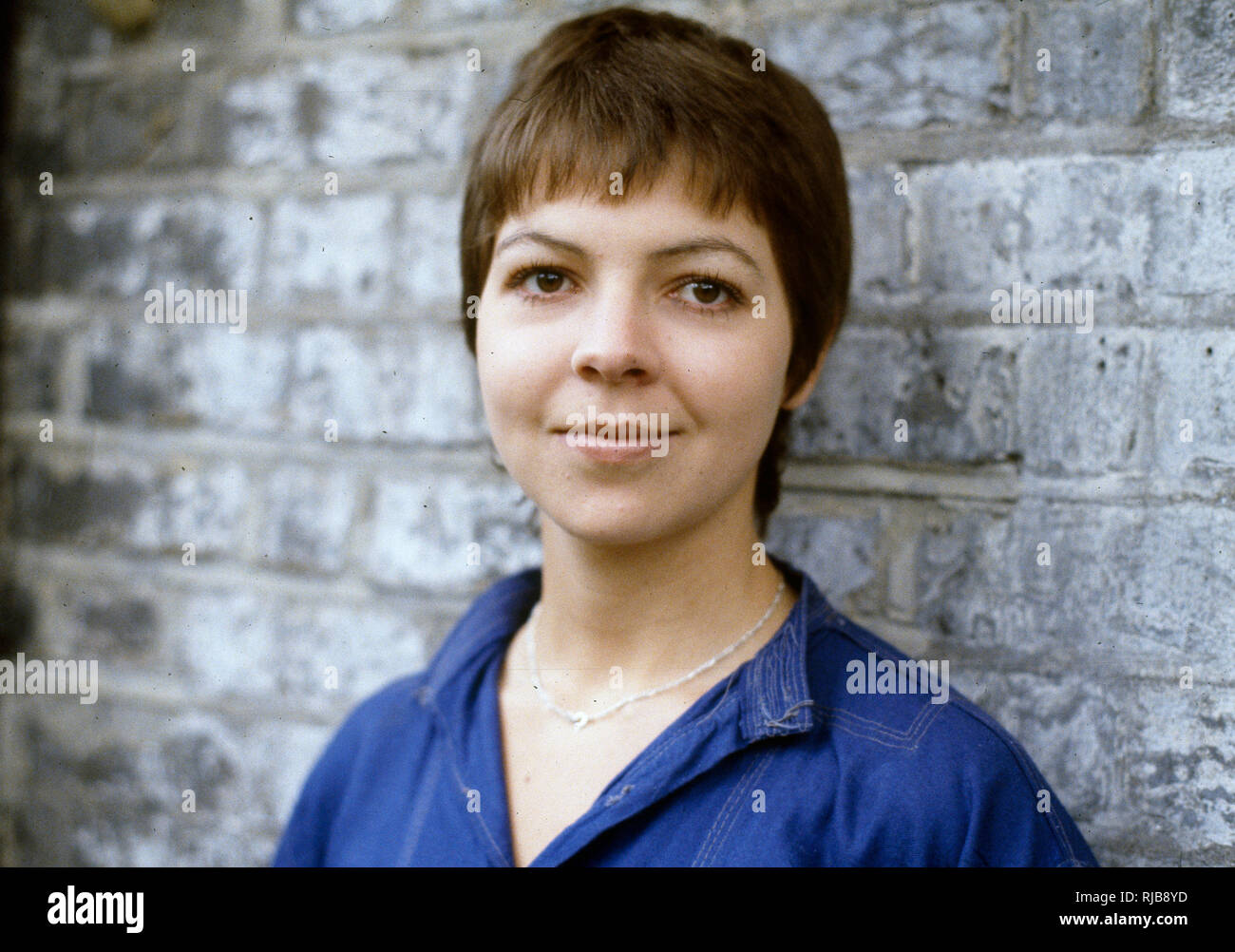 Tessa Peake-Jones (1957-) - English actress. She is known for her role as Raquel in the BBC sitcom 'Only Fools and Horses'. Shown here whilst filming a series entitled 'The Danedyke Mystery' for Granada Television in 1979. Stock Photo