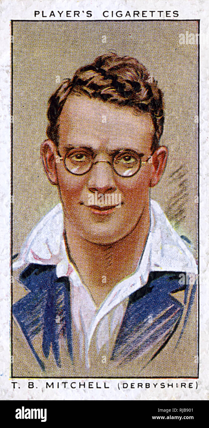 T B Mitchell, Derbyshire County and England cricketer Stock Photo