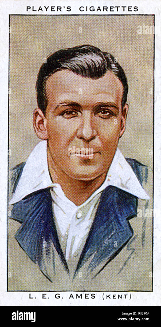 L E G Ames, Kent County and England cricketer Stock Photo