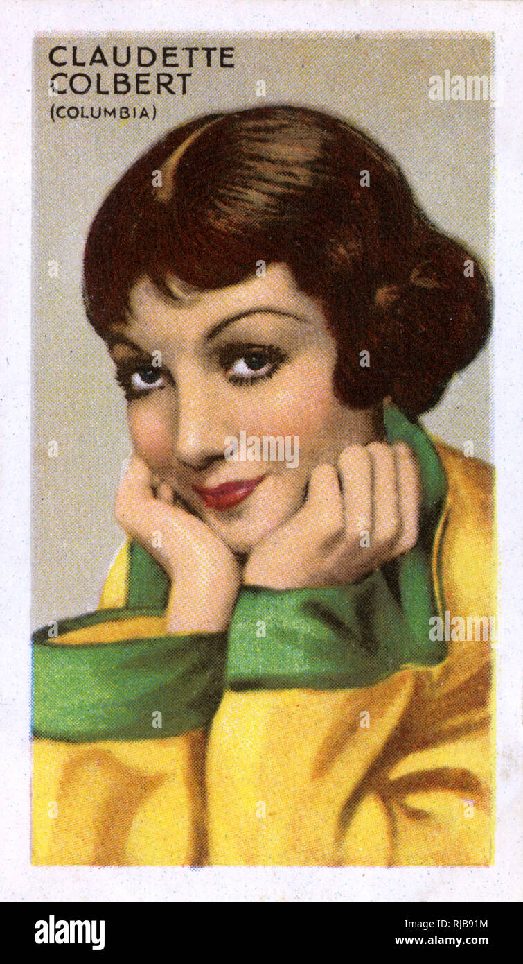 Claudette Colbert, French actress Stock Photo