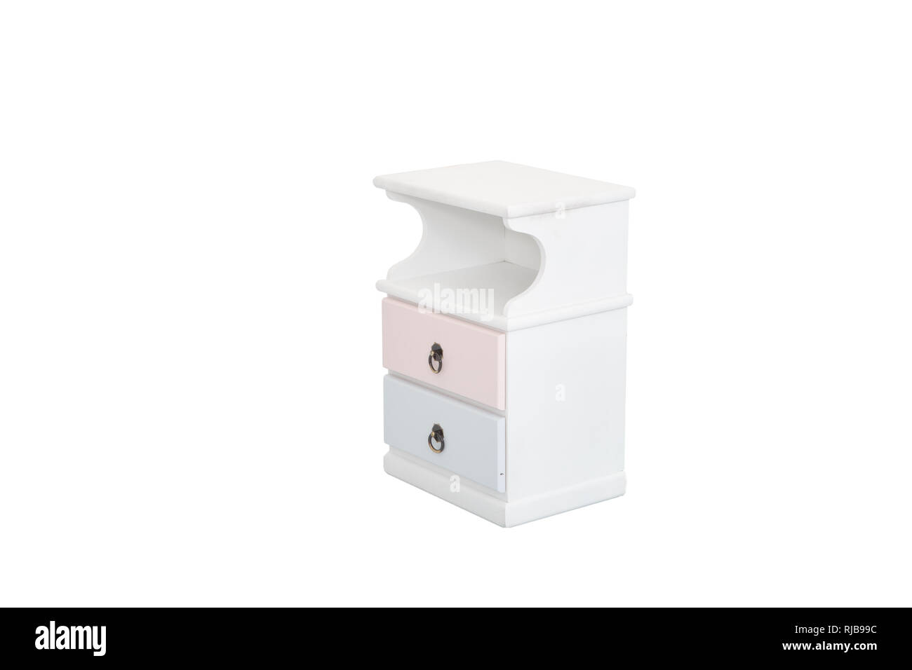 White wooden chest of drawers isolated on white background Stock Photo ...