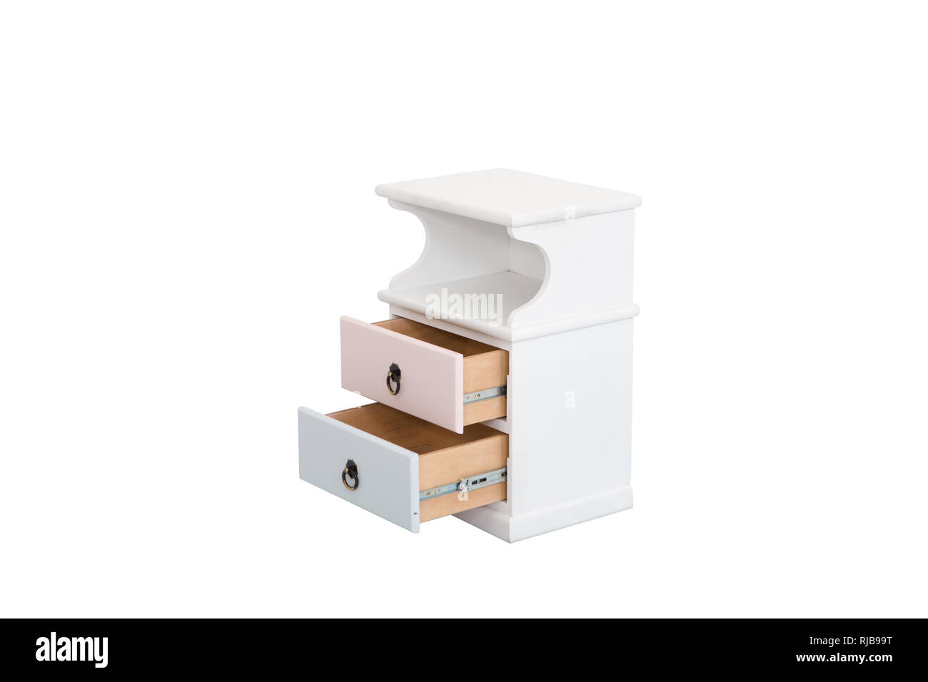 White wooden chest of drawers isolated on white background Stock Photo ...