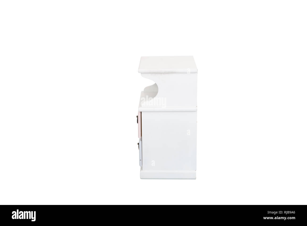 White wooden chest of drawers isolated on white background Stock Photo ...