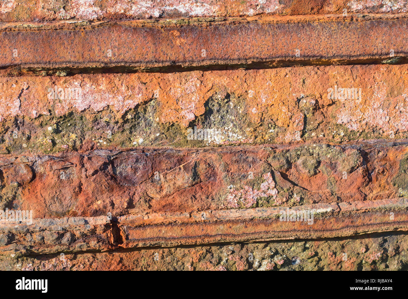 Red rust backgrounds Stock Photo