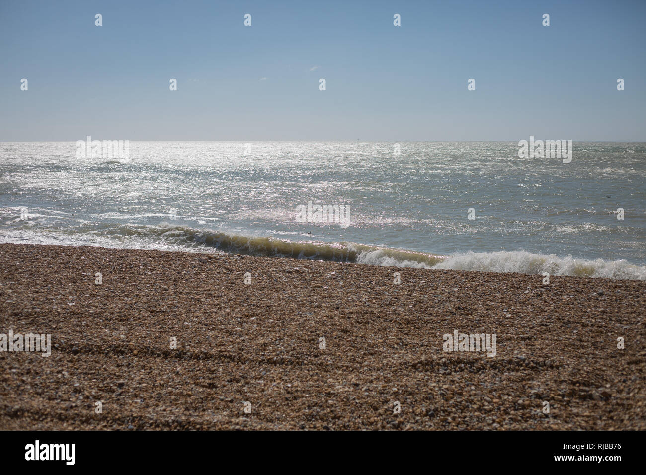 The sea from Eastbourne Stock Photo Alamy