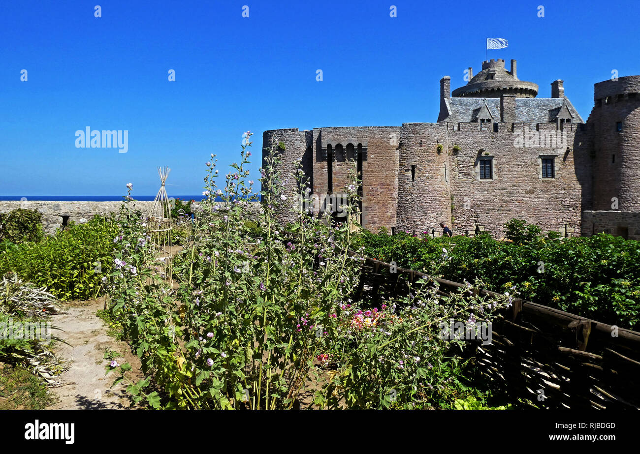 Fort la Latte vegetable garden, Plevenon, Bay of SaintMalo, Bretagne, Brittany, Cotesd Armor
