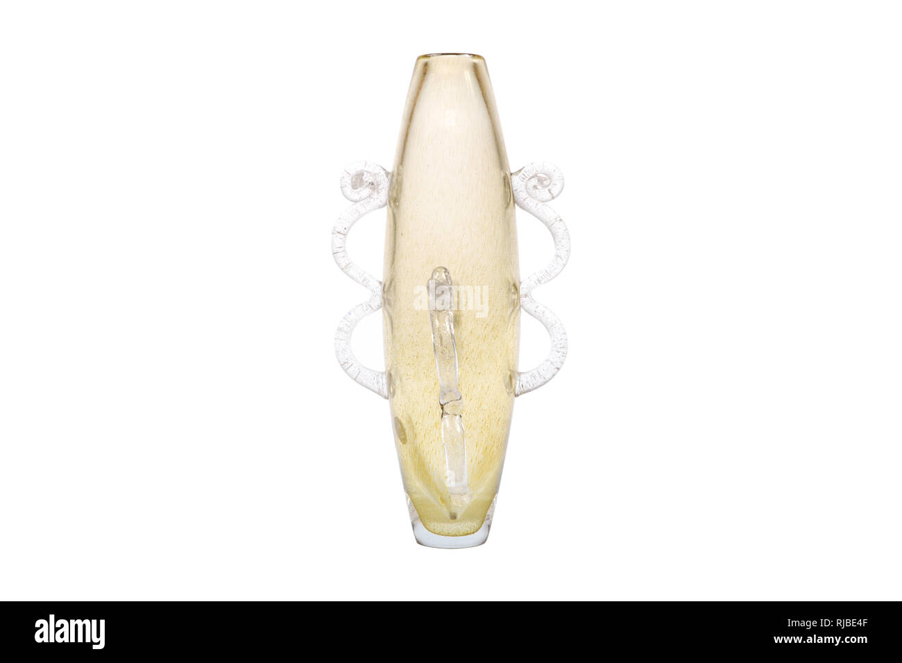 Elegant glass vase isolated on a white background (glass, empty, vase ...