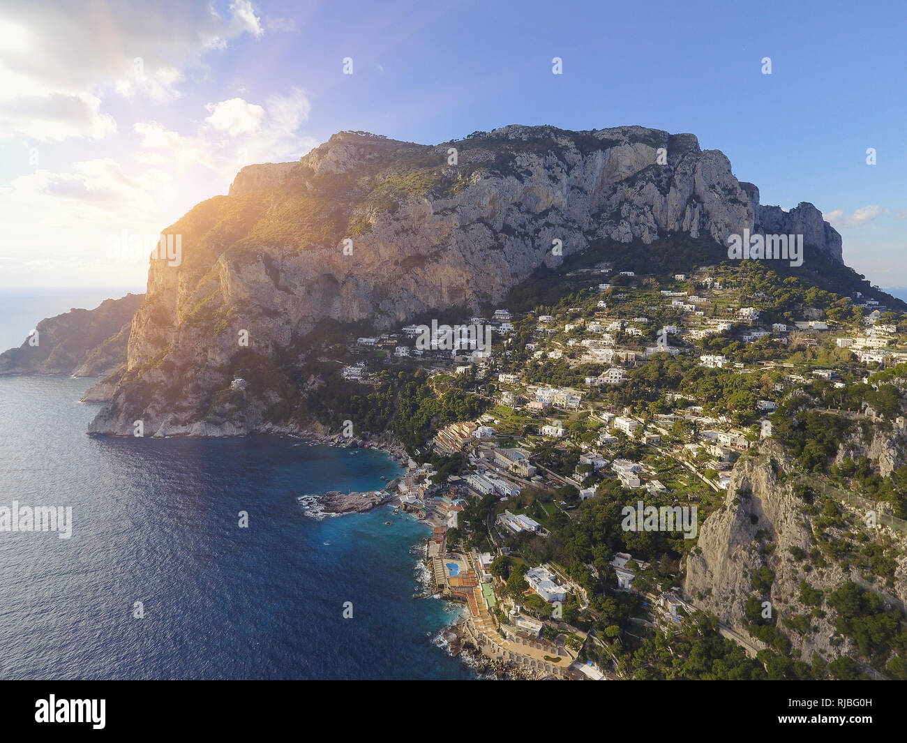aerial view in Capri, Italy Stock Photo Alamy