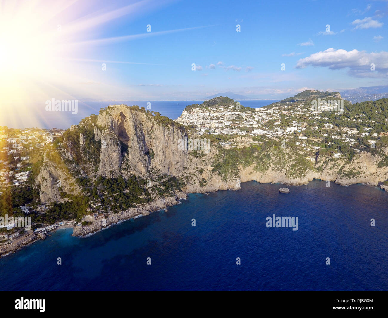 aerial view in Capri, Italy Stock Photo - Alamy