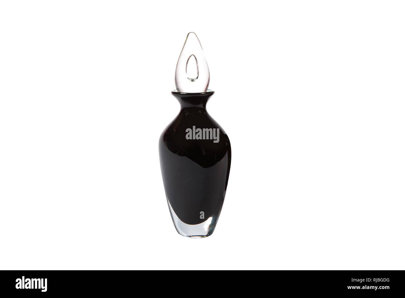 Elegant glass vase isolated on a white background (glass, empty, vase