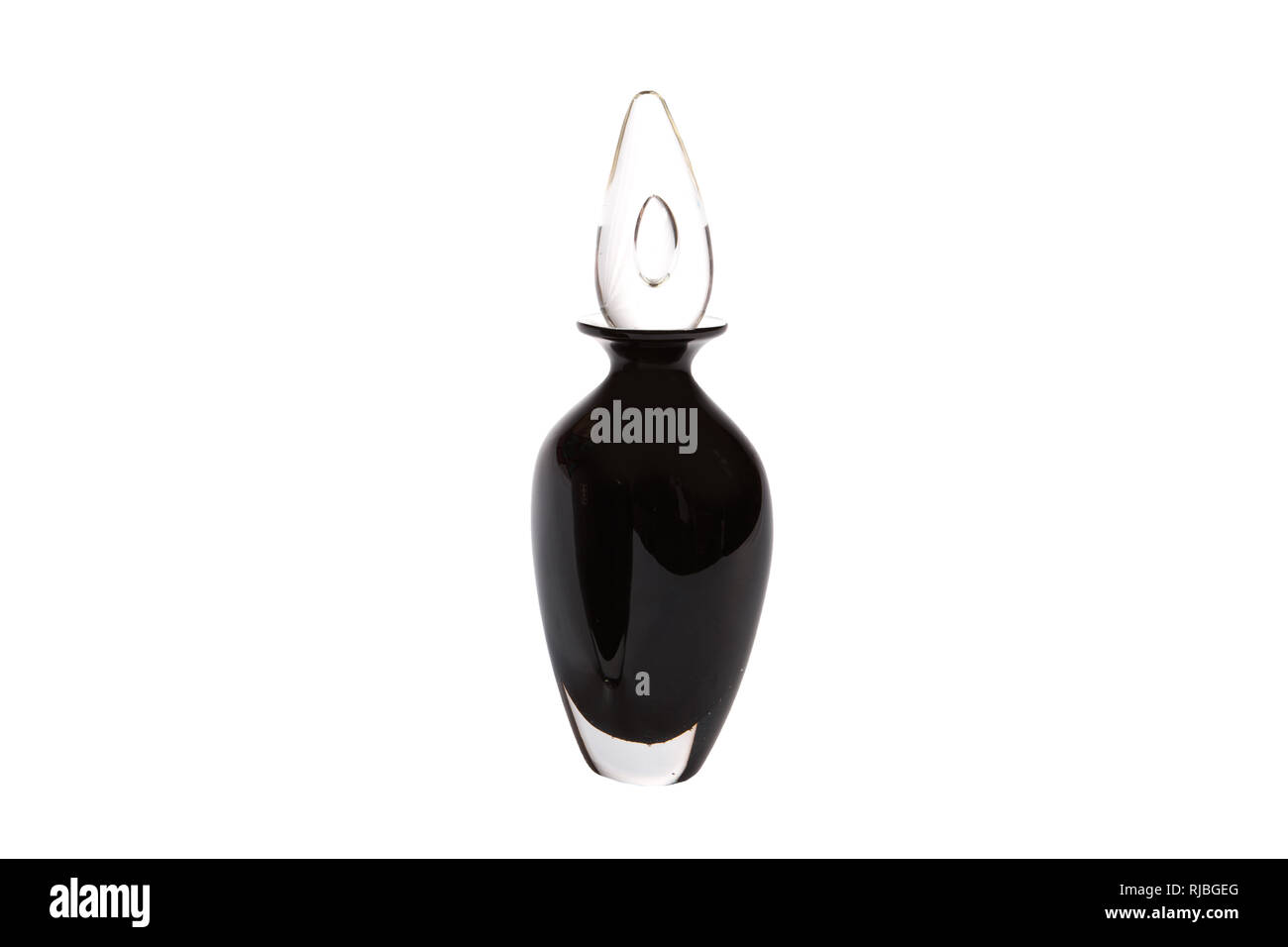 Elegant glass vase isolated on a white background (glass, empty, vase