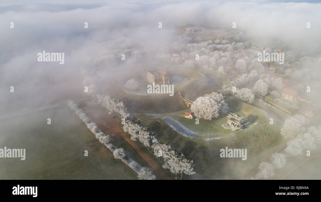 Castle rising norfolk aerial hi-res stock photography and images - Alamy