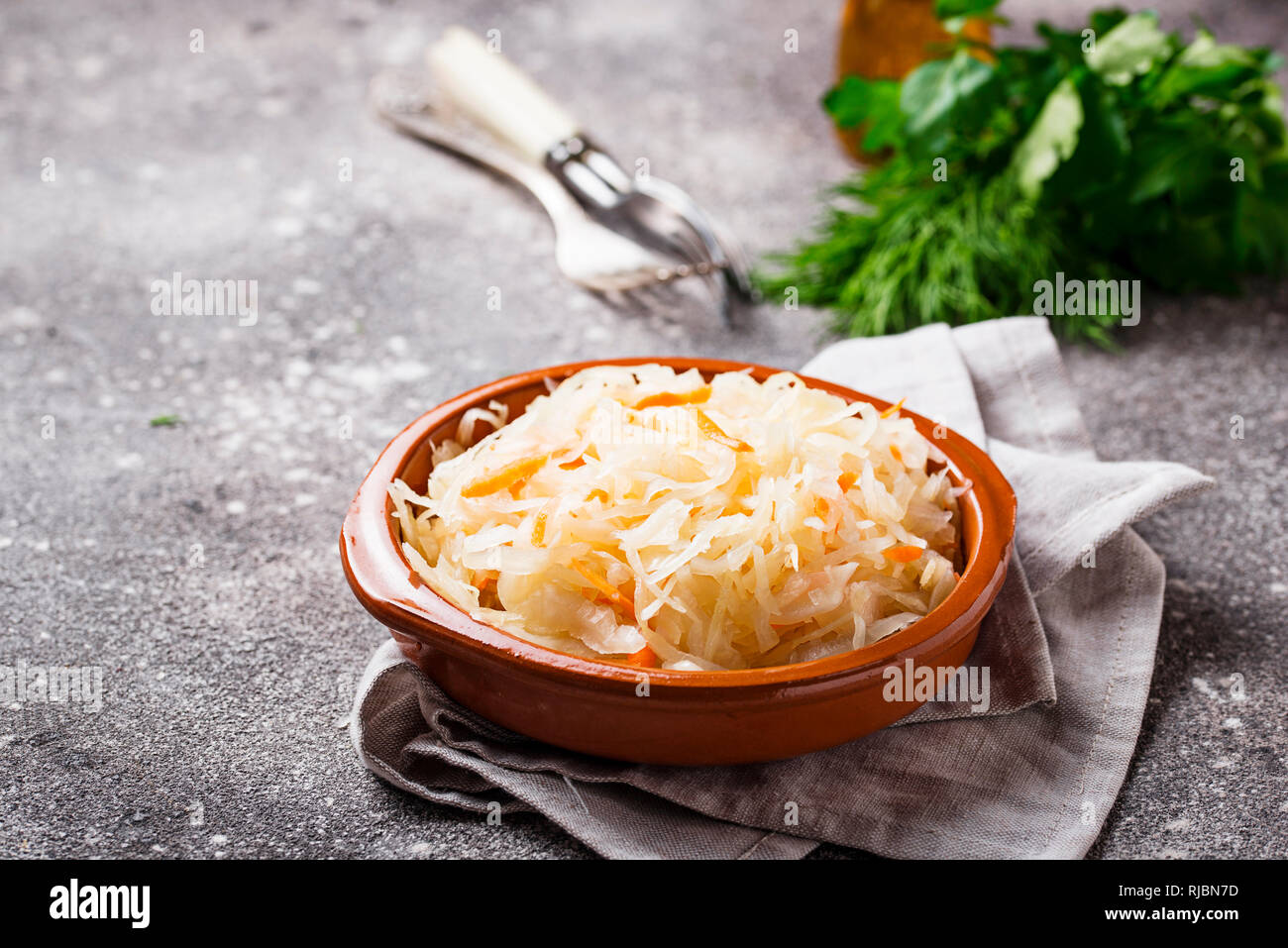 Homemade sauerkraut or pickled cabbage Stock Photo Alamy