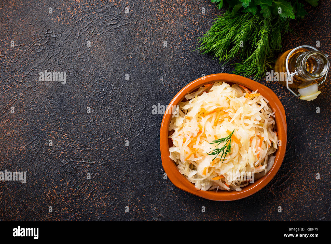 Homemade sauerkraut or pickled cabbage Stock Photo Alamy