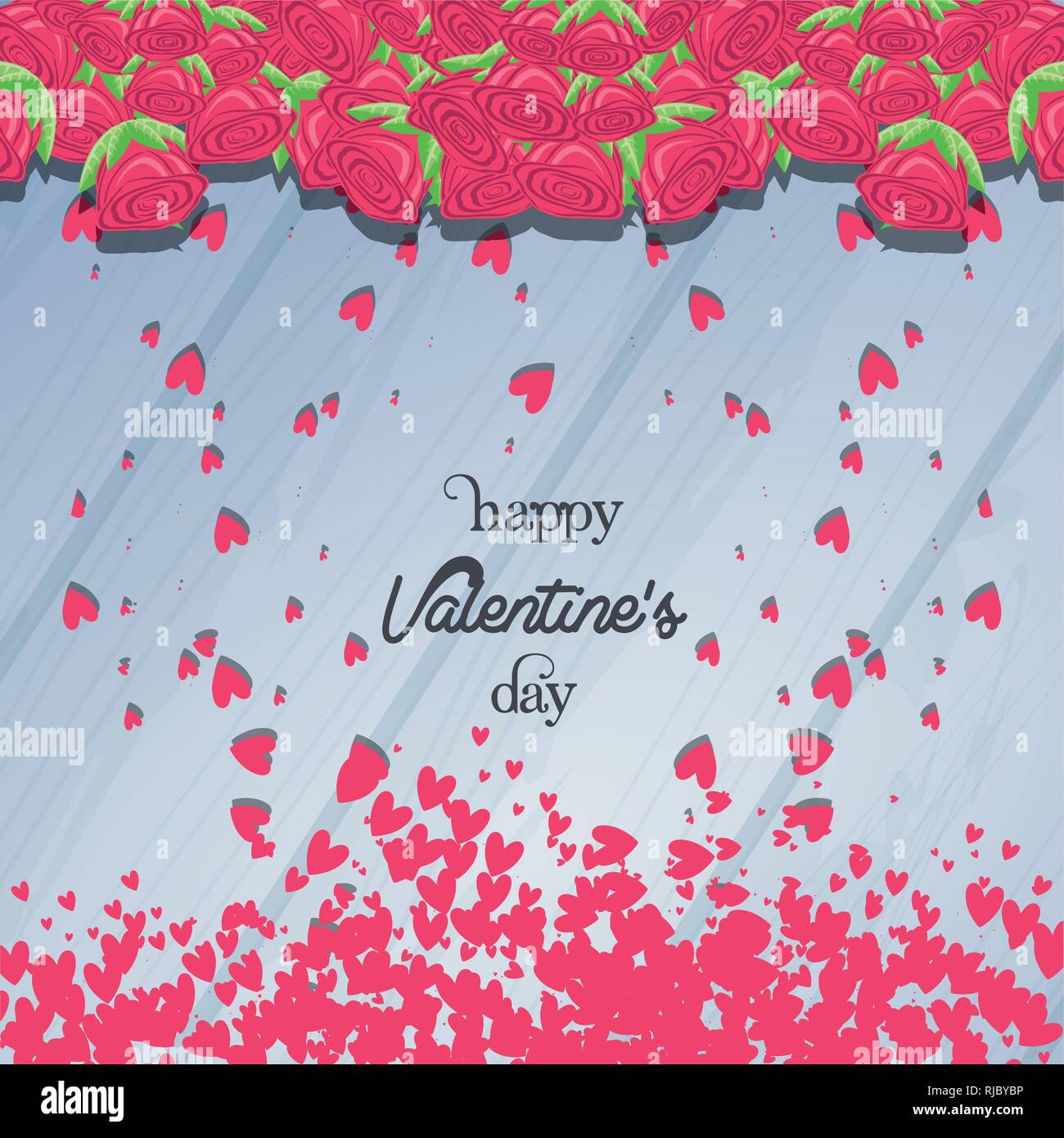 valentines day card with roses vector illustration design Stock Vector ...